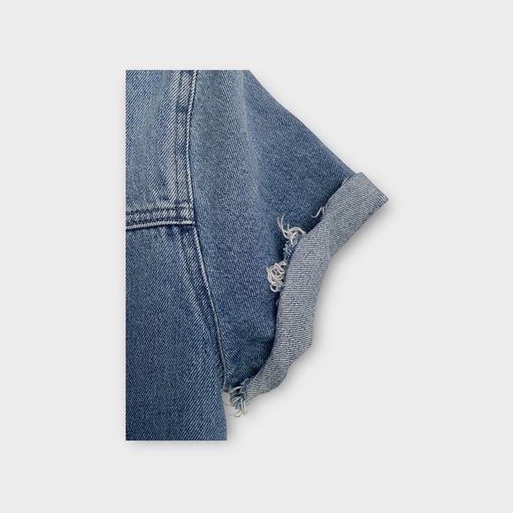 Denim Short Sleeve Romper - Picture 6 of 8